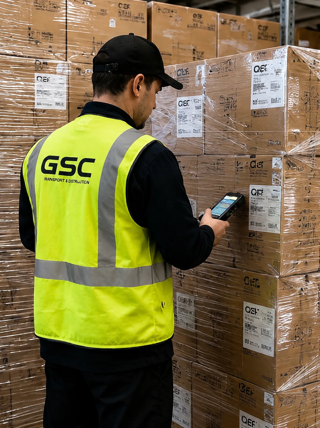 GSC staff picking and packing an order